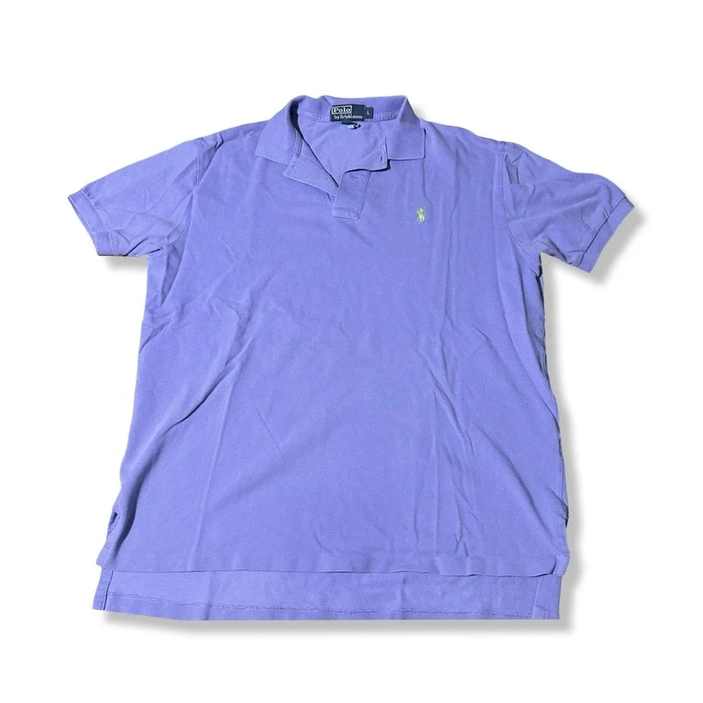 Polo by Ralph Lauren Men's Classic Cotton Purple Short-Sleeve Polo Shirt Size L